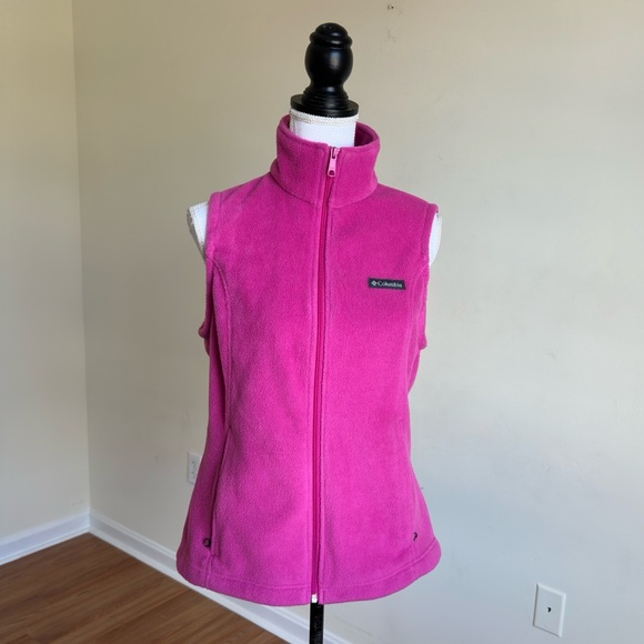 Columbia || Women's Pink Fleece Vest size Medium - Picture 1 of 9
